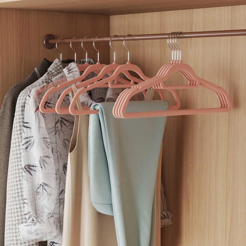20-Pack Velvet Hangers - Velvet and ABS Plastic