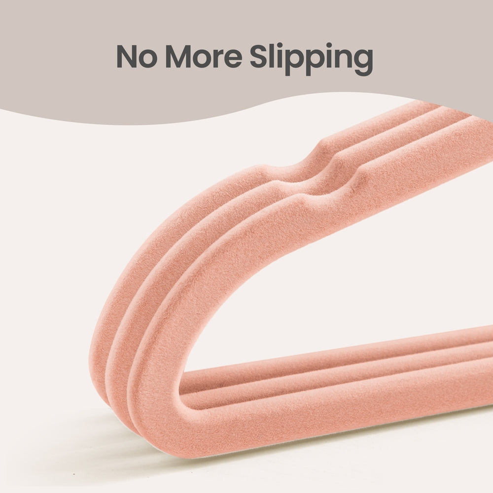 20-Pack Velvet Hangers - Velvet and ABS Plastic