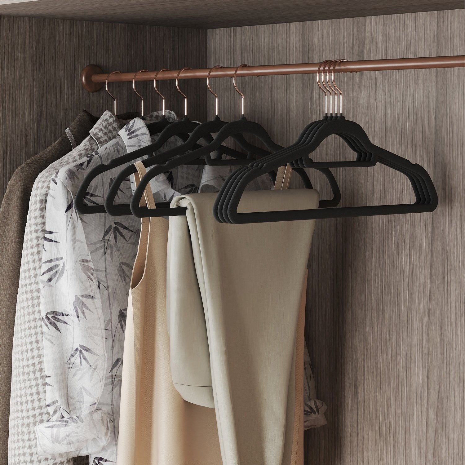 Velvet Hangers - Velvet - Light Pink - Non-Slip