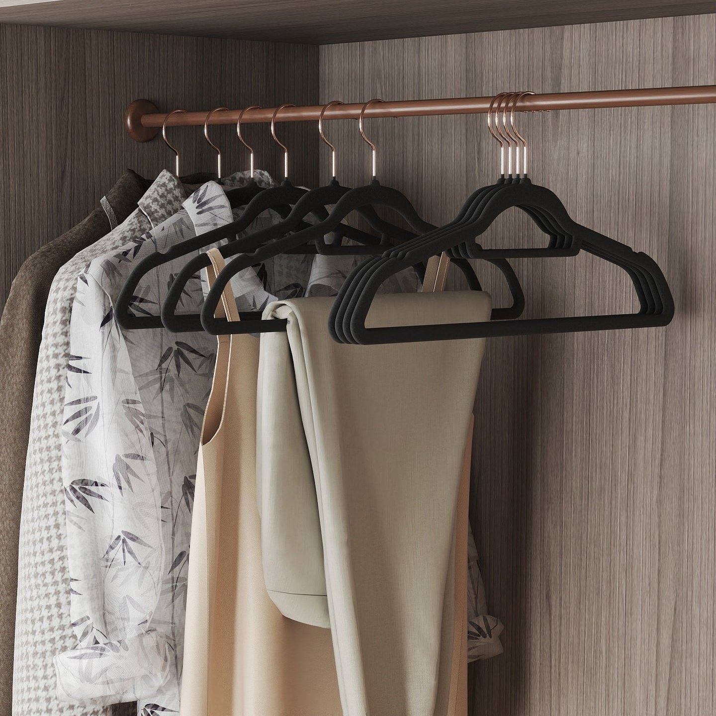 Velvet Hangers - Velvet - Light Pink - Non-Slip