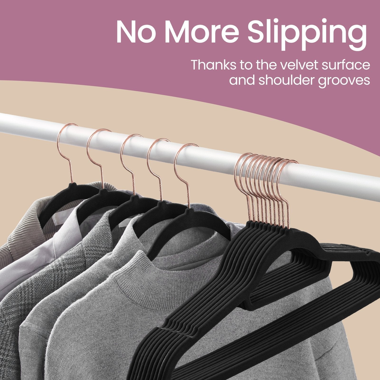 Velvet Hangers - Velvet - Light Pink - Non-Slip