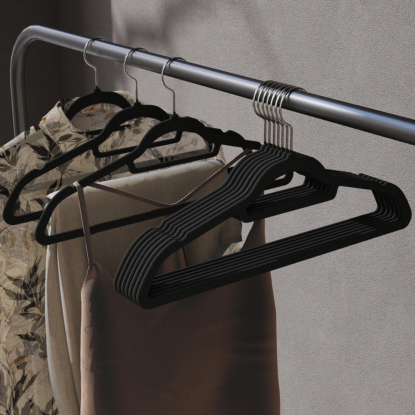 Velvet Coat Hangers - 50 Pieces - ABS Plastic - Ultra Thin