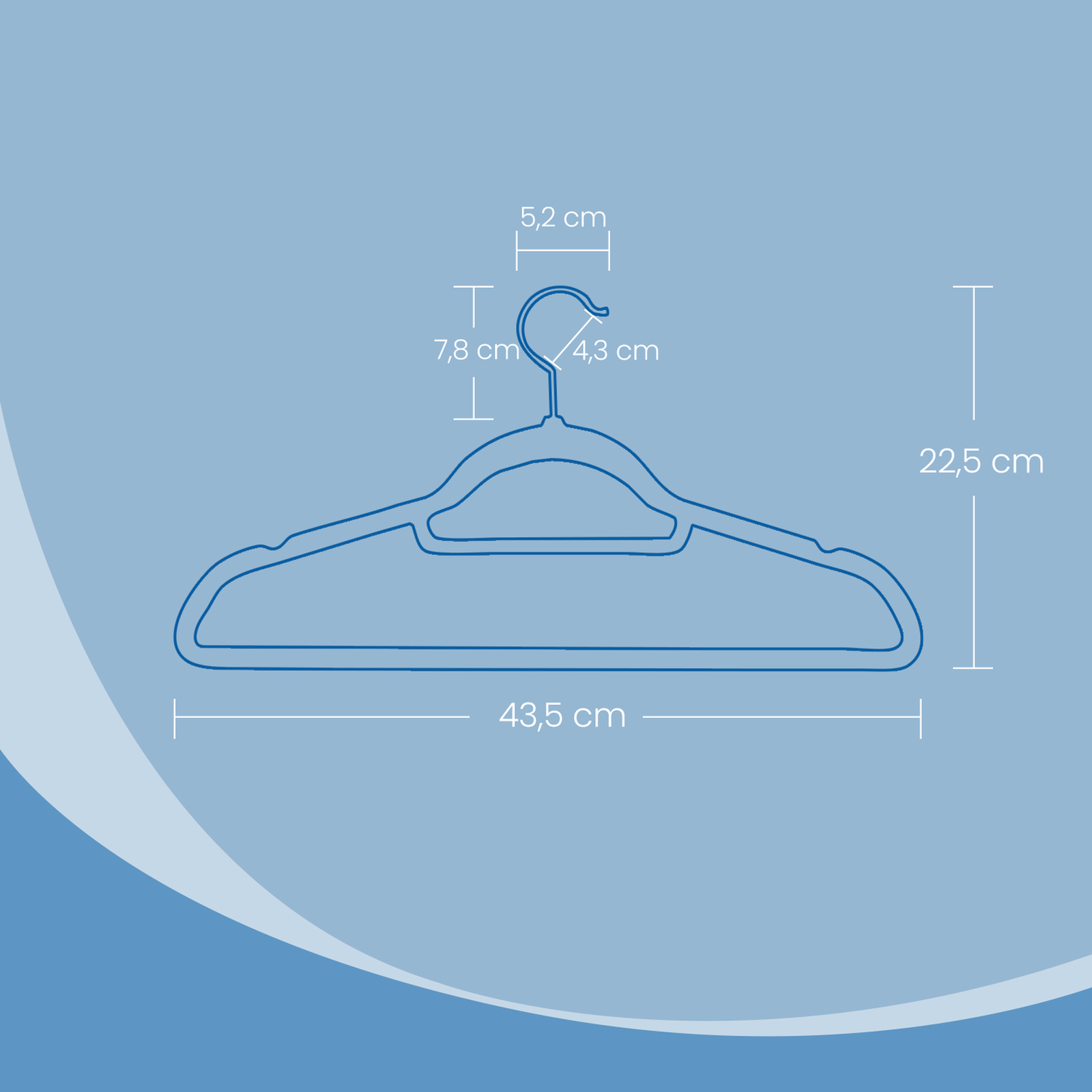 Velvet Coat Hangers - 50 Pieces - ABS Plastic - Ultra Thin