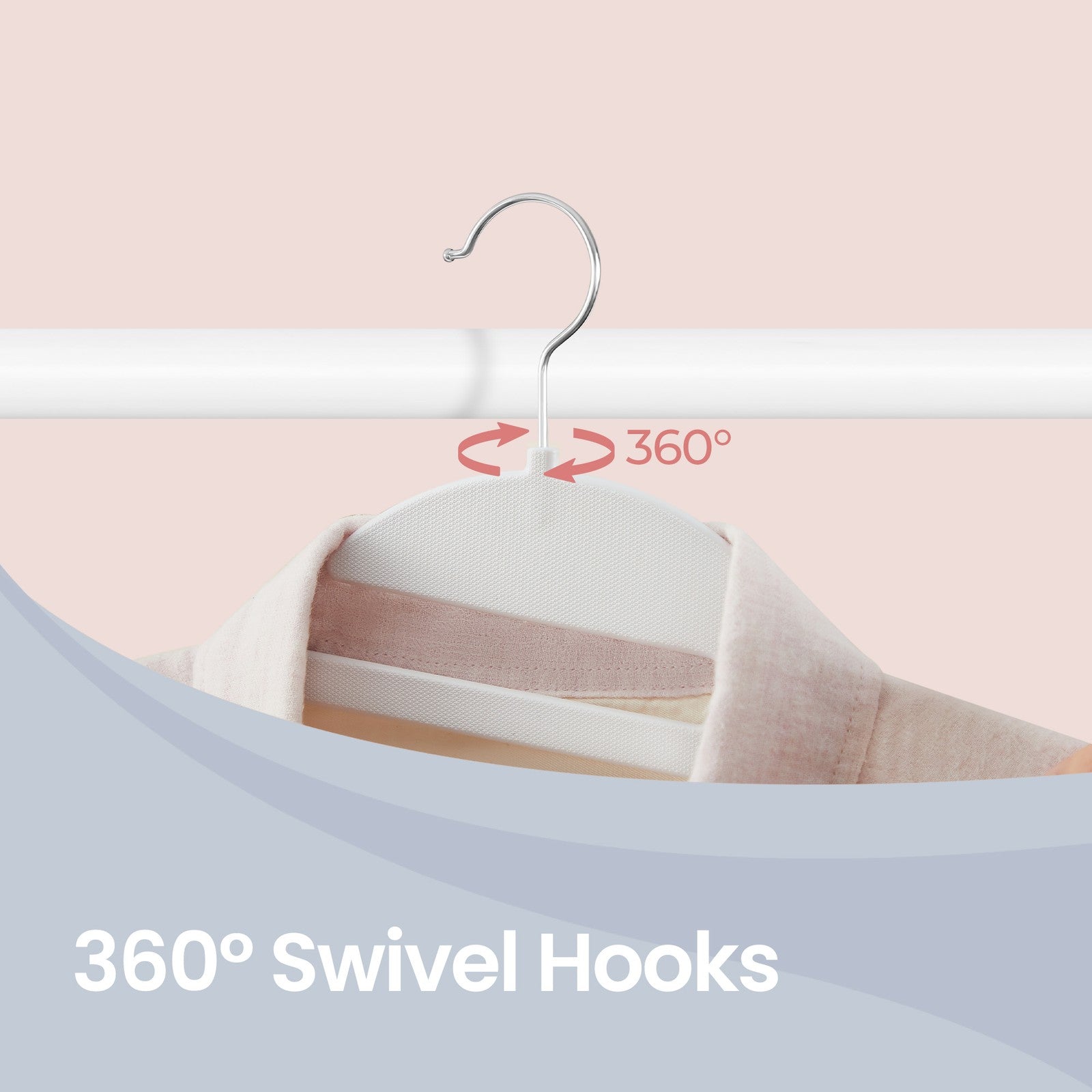 Coat Hangers - 16.3"W x 8.9"H - ABS Plastic - Non-Slip Design