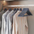 Wooden Coat Hangers - Solid Wood - Natural - Set of 20 with Shoulder Grooves and Non-Slip Bar