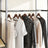 Solid Wood Hanger - Maple Wood and Chrome Plated Hook - Dark Walnut