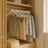 Set of 20 Solid Birch Wood Clothes Hangers - 360° Swivel Hooks - Natural Beige