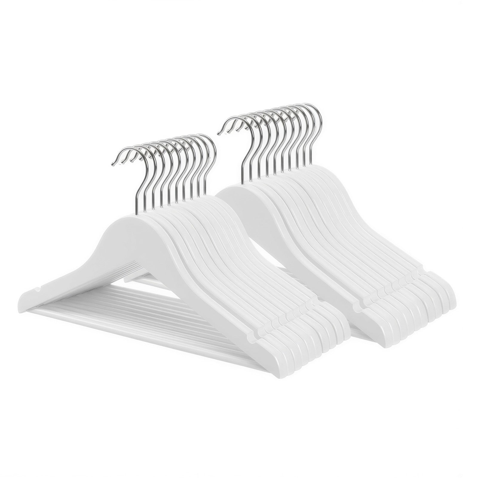 Kids' Wooden Clothes Hangers - 20-Pack - Solid Wood - 360° Swivel Hook