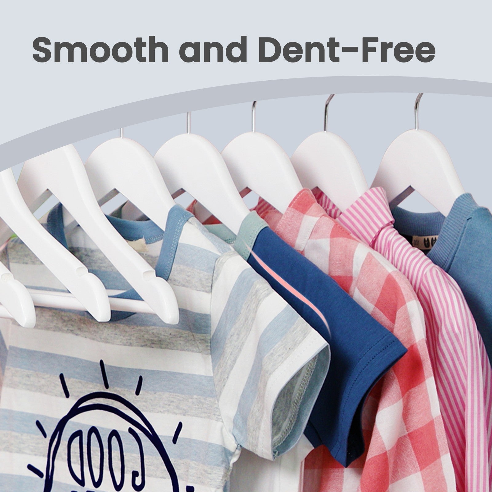 Kids' Wooden Clothes Hangers - 20-Pack - Solid Wood - 360° Swivel Hook