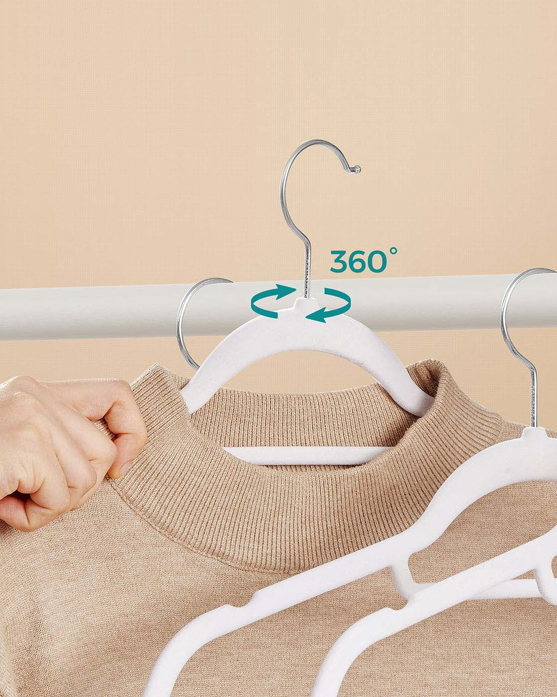 Velvet Coat Hangers - Velvet - Black - Space Saving