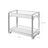 Spice Rack Organizer - Metal - Silver - 2-Tier with Anti-Slip Feet and Plastic Shelf Liner