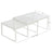 Set of 2 Cupboard Organisers - Metal - White - Stackable and Expandable Kitchen Storage Shelves
