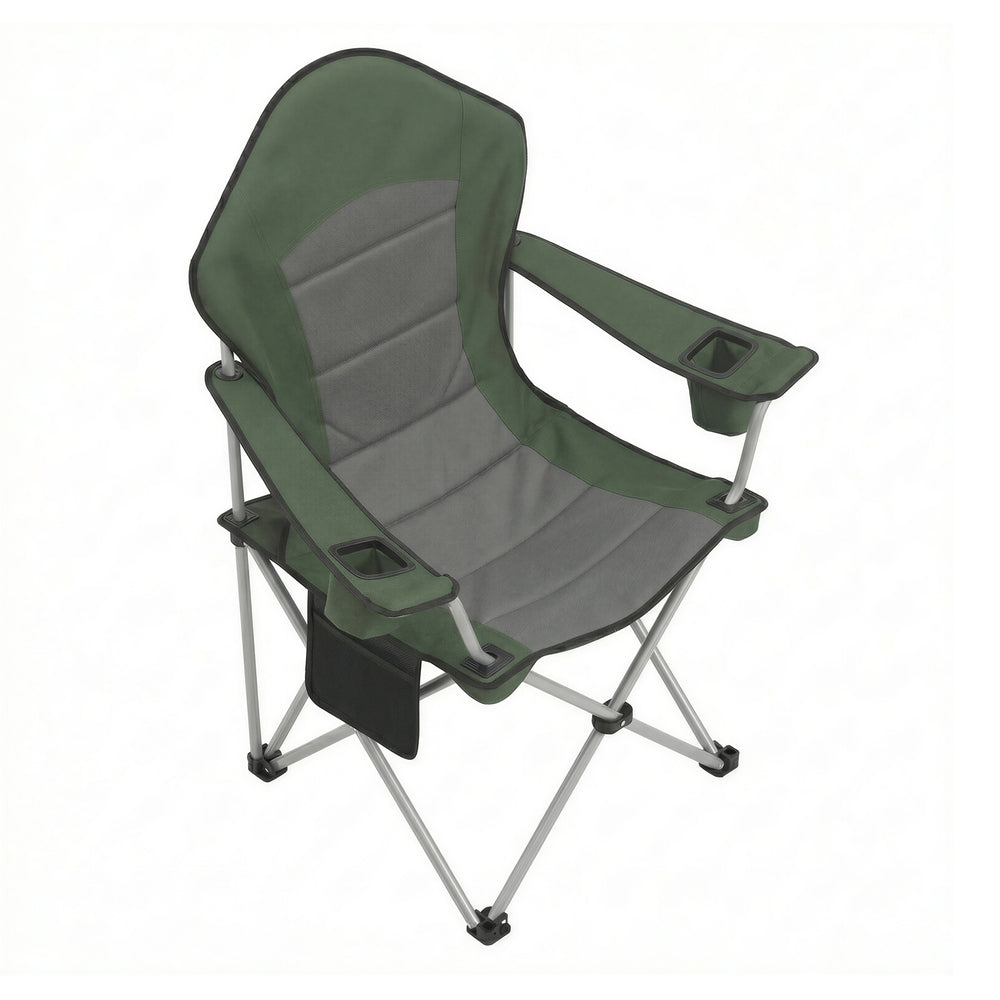 Folding Lawn Chair - 24L - Steel - High Back