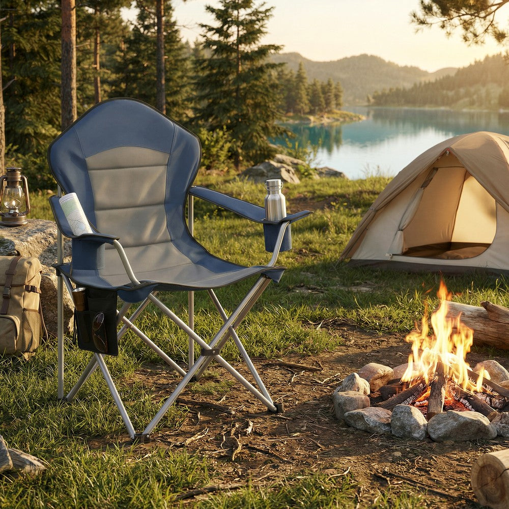 Folding Lawn Chair - Steel - Extra Wide