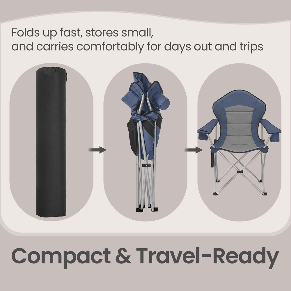 Folding Lawn Chair - Steel - Extra Wide