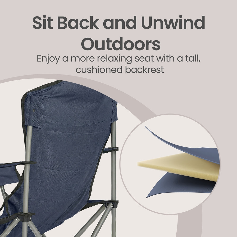 Folding Lawn Chair - Steel - Extra Wide