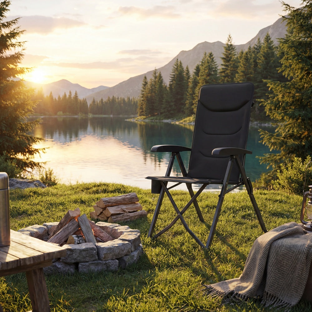 Folding Camping Chair - 150kg - Foam - 95°-150° Reclining Backrest