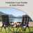Folding Recliner Chair - Adjustable 95°-150° - Foam Padding - Cup Holder