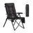 Folding Recliner Chair - Adjustable 95°-150° - Foam Padding - Cup Holder