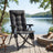 Folding Recliner Chair - Adjustable 95°-150° - Foam Padding - Cup Holder