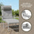 Folding Sun Lounger - 6 cm Thick Mattress - Adjustable Backrest