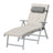 Folding Outdoor Sun Lounger - Breathable Fabric - Adjustable Backrest