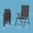 Folding Outdoor Chair - Fabric - Grey - 8-Angle Reclining Back