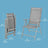Folding Outdoor Chair - Fabric - Grey - 8-Angle Reclining Back
