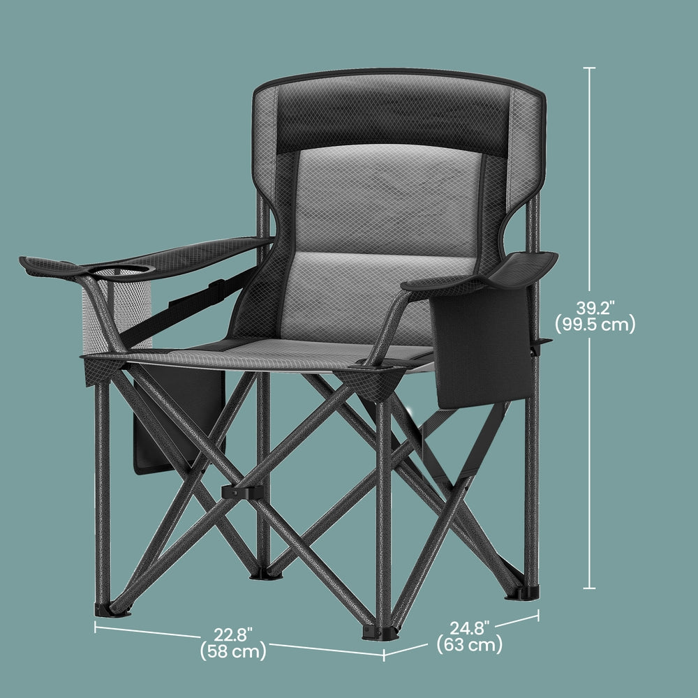 Oversized Lumbar Support Camping Chair - 205L - Steel - Easy to Carry