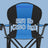 Folding Camping Chair - Heavy-Duty Metal - Grey and Black - Padded Seat with Cup Holder