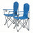 Pair of Portable Outdoor Chairs - Fabric and Powder - Blue