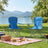 Pair of Portable Outdoor Chairs - Fabric and Powder - Blue