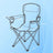 Pair of Portable Outdoor Chairs - Fabric and Powder - Blue