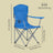 Pair of Portable Outdoor Chairs - Fabric and Powder - Blue