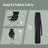 Folding Camping Chair - Metal Frame - Black - with Armrests