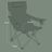 Folding Camping Chair - Metal Frame - Black - with Armrests
