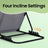 Folding Beach Sunlounger - Lightweight Fabric - Slate Grey - Portable with Reclining Backrest