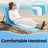 Folding Beach Sunlounger - Lightweight Fabric - Slate Grey - Portable with Reclining Backrest
