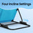 Folding Beach Sunlounger - Lightweight Fabric - Slate Grey - Portable with Reclining Backrest