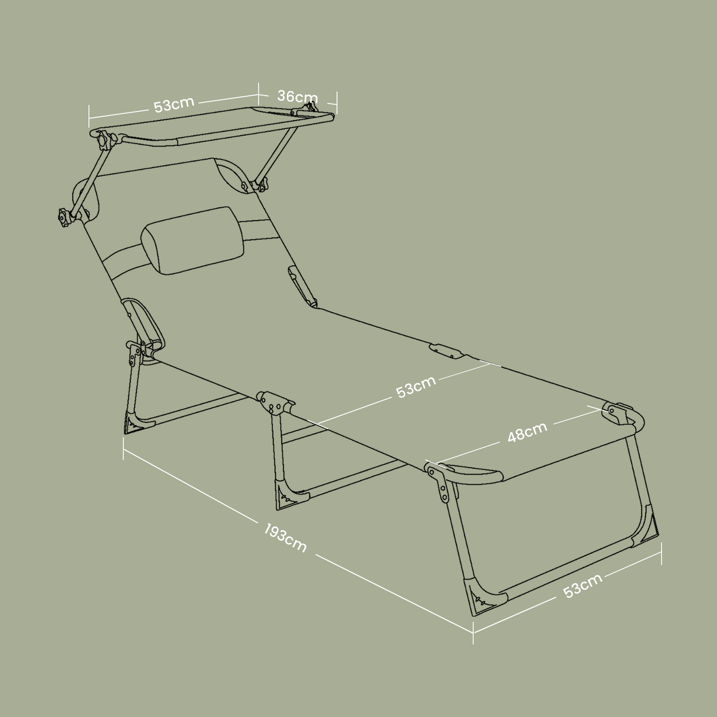 Sun Lounger - Fabric - Taupe