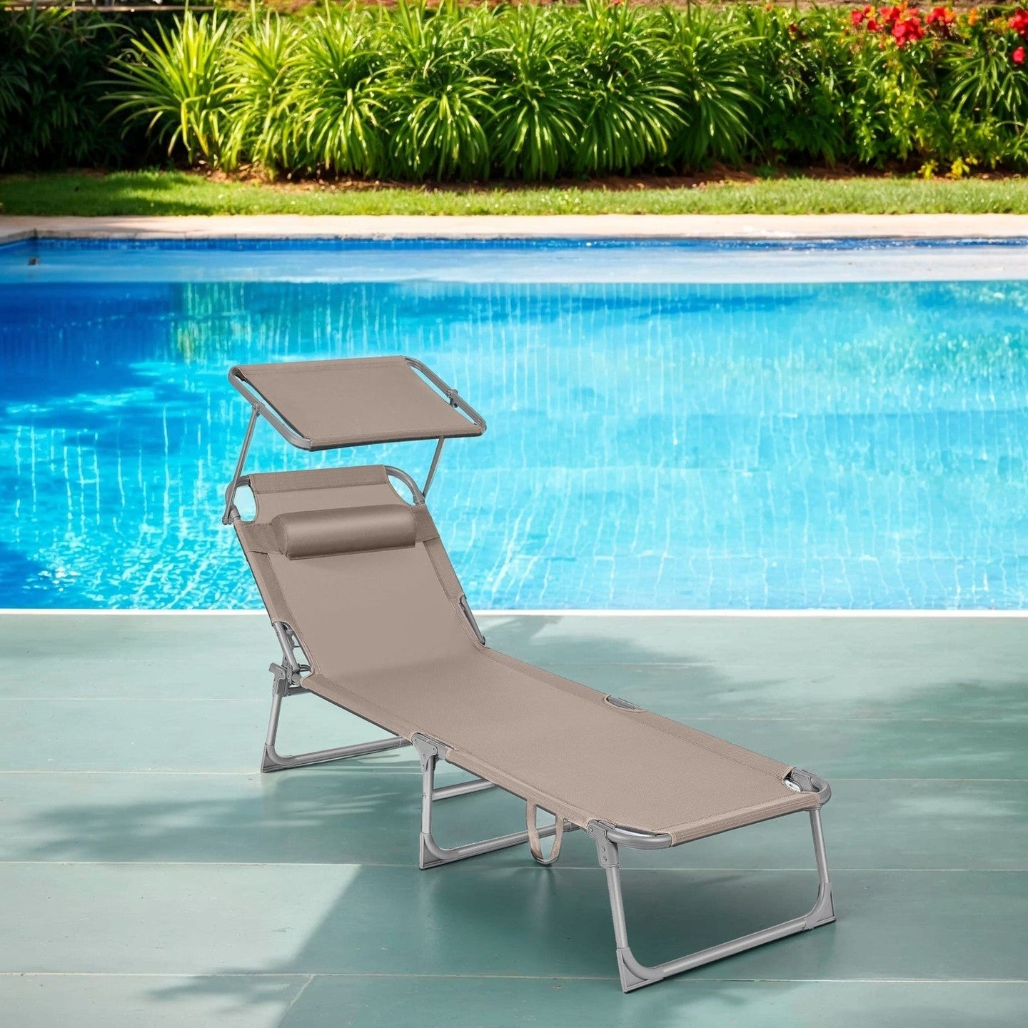 Sun Lounger - Fabric - Taupe