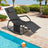 Outdoor Recliner Chair - 156.2L - Steel Frame - Adjustable Headrest
