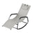 Outdoor Recliner Chair - 59.4D x 22W x 35.4H - Steel Frame - Adjustable Headrest