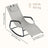 Outdoor Recliner Chair - 59.4D x 22W x 35.4H - Steel Frame - Adjustable Headrest