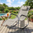 Outdoor Recliner Chair - 59.4D x 22W x 35.4H - Steel Frame - Adjustable Headrest