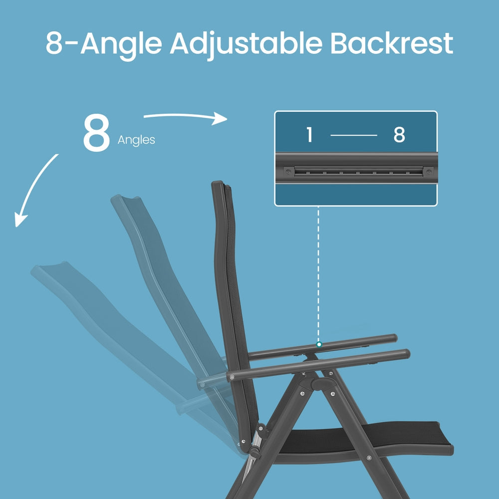 Reclining Deck Chair - Aluminium Frame - Adjustable