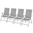 Folding Outdoor Garden Chairs - Set of 4 - Aluminium Structure - 8-Position Reclining Backrest