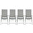 Folding Outdoor Garden Chairs - Set of 4 - Aluminium Structure - 8-Position Reclining Backrest