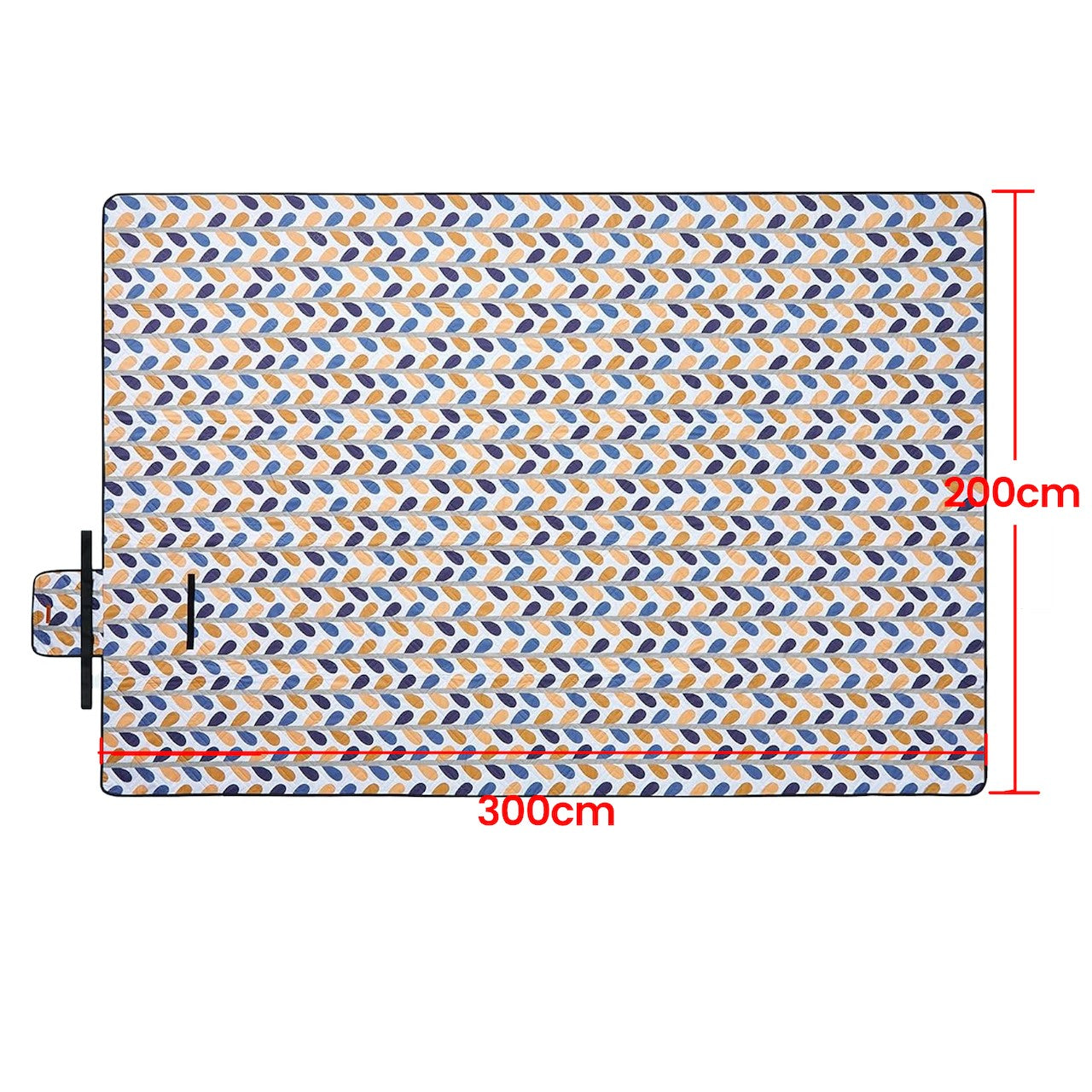 Large Picnic Blanket - Waterproof Fabric - Leaf Pattern