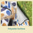Large Picnic Blanket - Waterproof Fabric - Leaf Pattern
